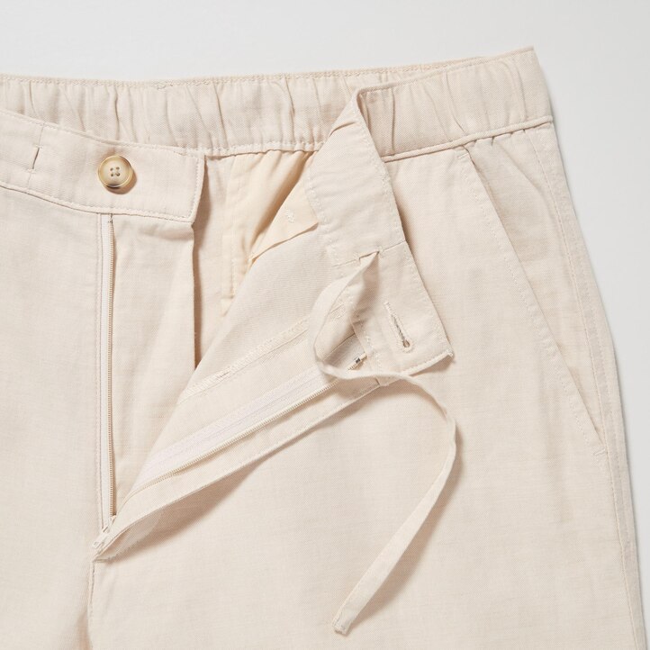 UNIQLO Linen Blend Relaxed Fit Trousers Zeytin Yeşili | 208-ERYDQN