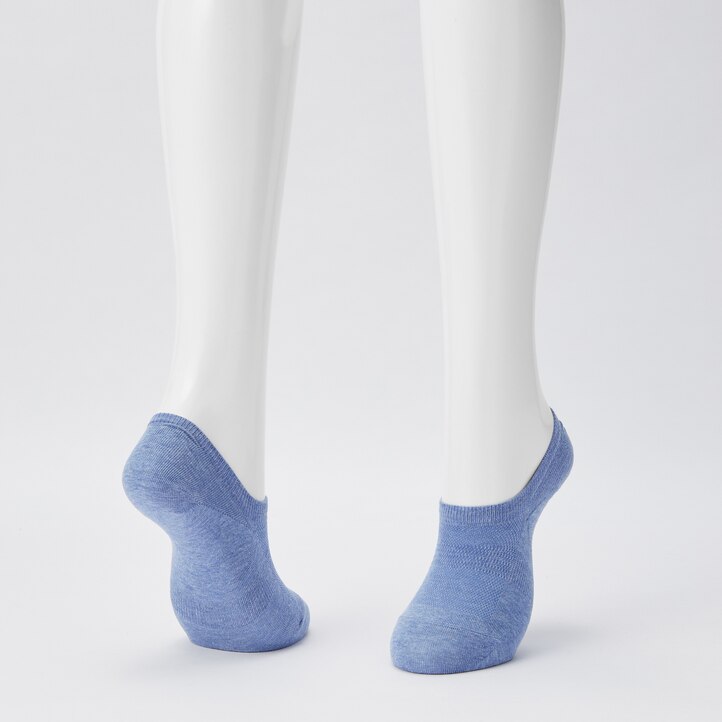 UNIQLO Mesh Invisible Socks Three Pairs Beyaz | 083-LMQNPT