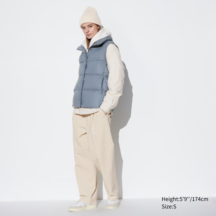 UNIQLO Powder Soft Down Vest Nanodesign Beyaz | 843-FKWJVN