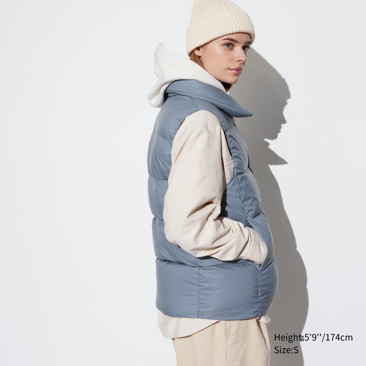 UNIQLO Powder Soft Down Vest Nanodesign Beyaz | 843-FKWJVN