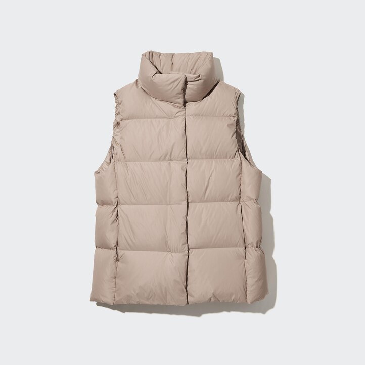 UNIQLO Powder Soft Down Vest Nanodesign Beyaz | 843-FKWJVN