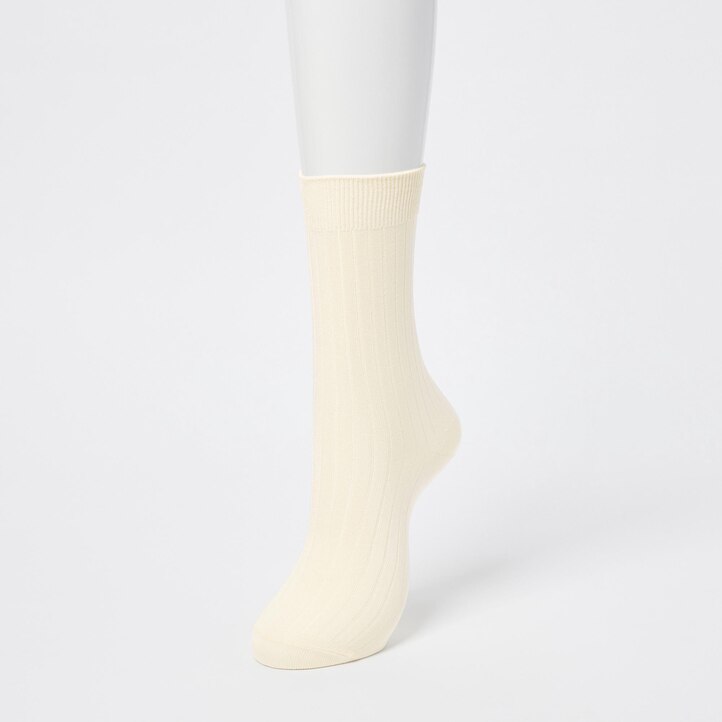 UNIQLO Ribbed Socks Three Pairs Siyah | 653-ABNYZX