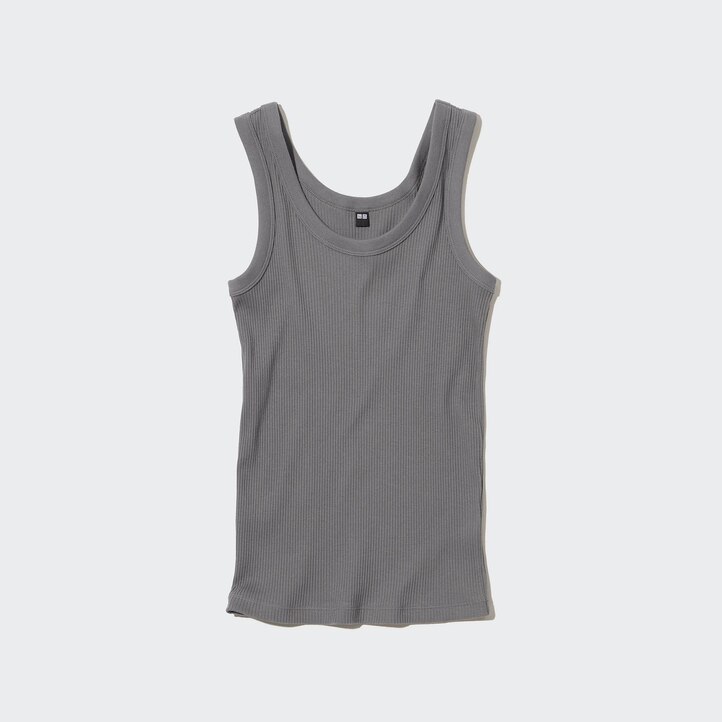 UNIQLO Ribbed Tank Top Turuncu | 749-QNGUAM