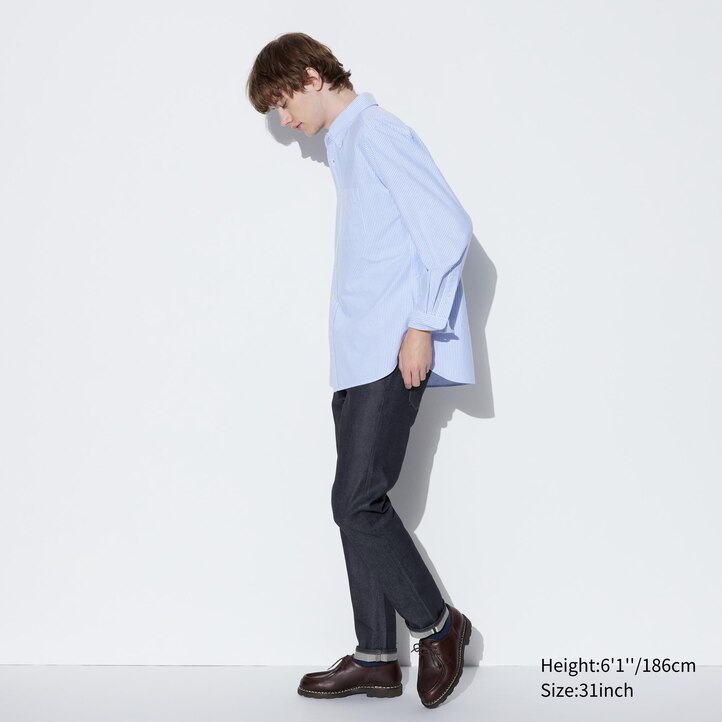 UNIQLO Selvedge Stretch Slim Fit Jeans Siyah | 023-XUYEQV