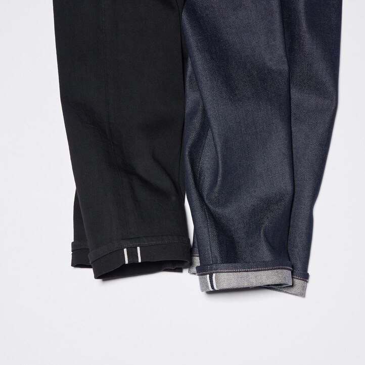 UNIQLO Selvedge Stretch Slim Fit Jeans Siyah | 023-XUYEQV