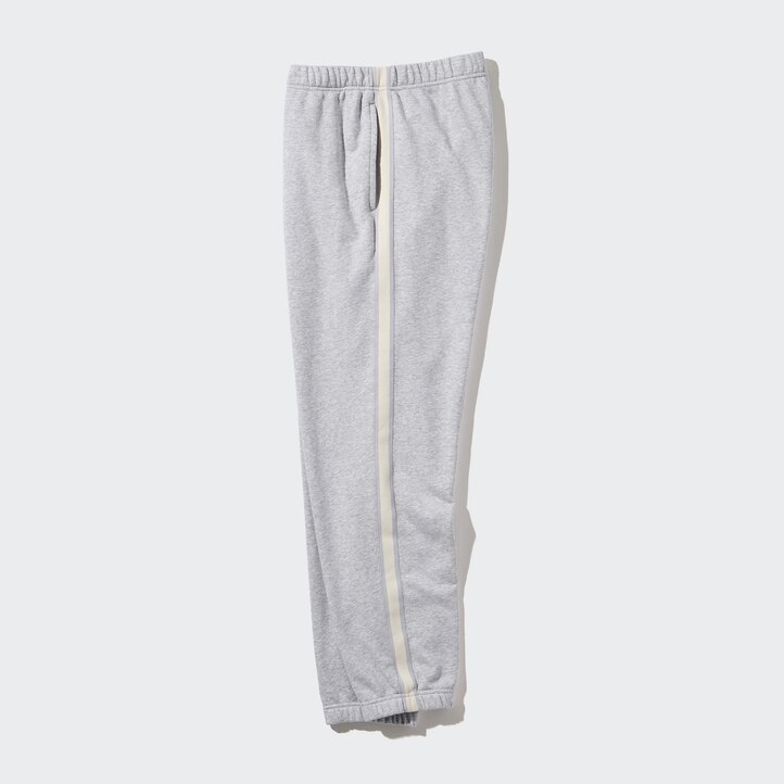 UNIQLO Side Stripe Joggers Long Gray | 970-KCFARP