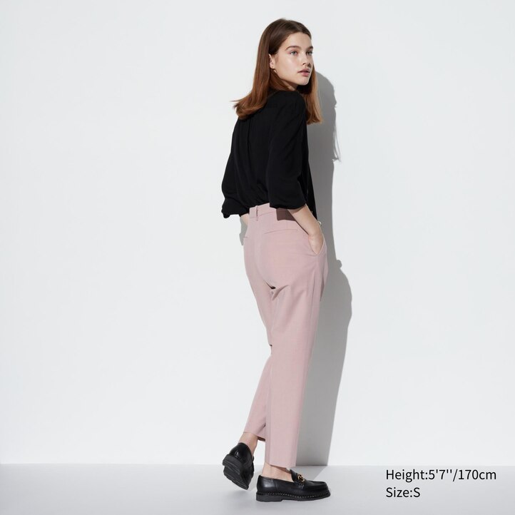 UNIQLO Smart Ankle Length Trousers Gray | 435-GCUVEW