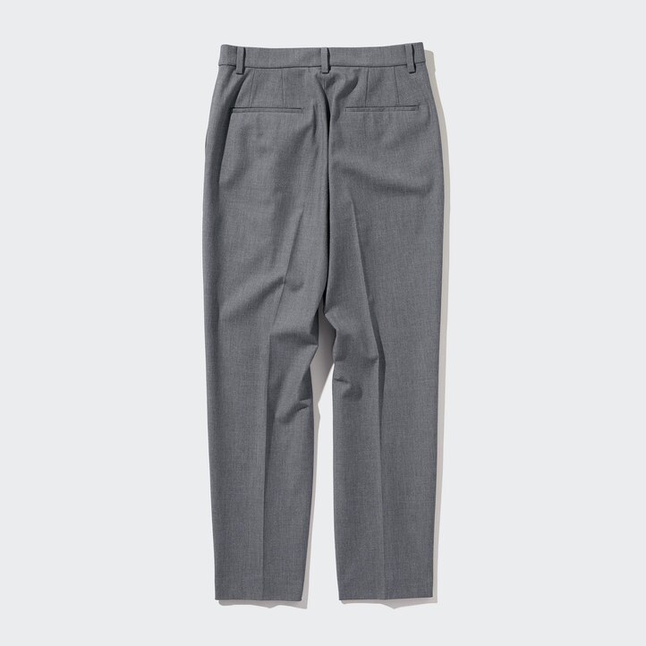 UNIQLO Smart Ankle Length Trousers Gray | 435-GCUVEW