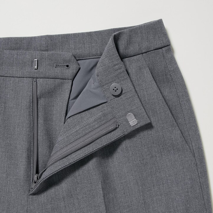 UNIQLO Smart Ankle Length Trousers Gray | 435-GCUVEW