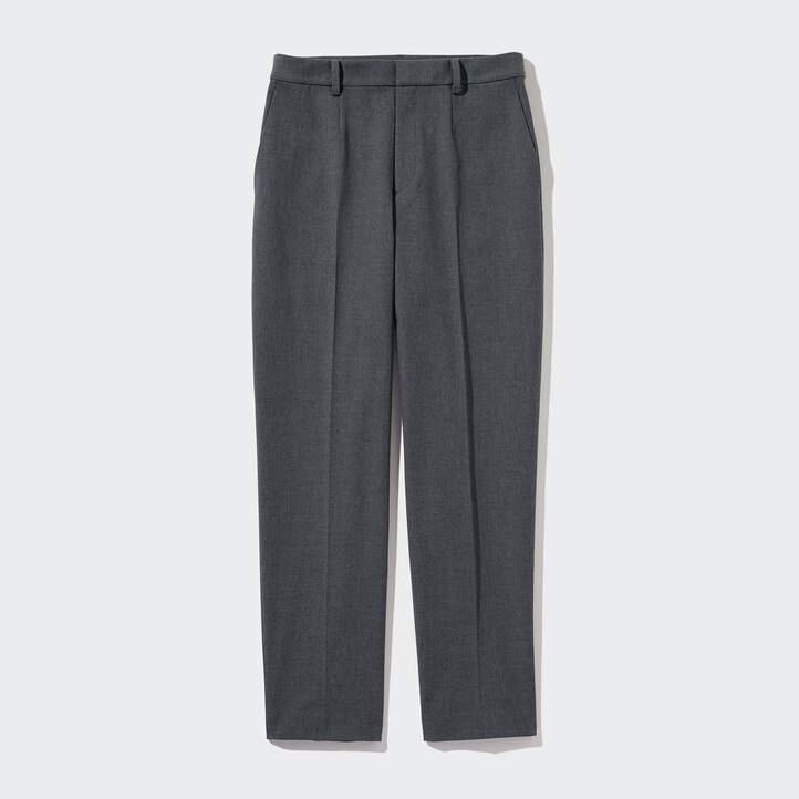 UNIQLO Smart Ankle Length Trousers Gray | 561-GFEIXO