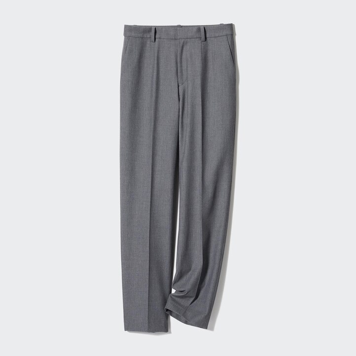 UNIQLO Smart Ankle Length Trousers Long Siyah | 154-TVDZLU