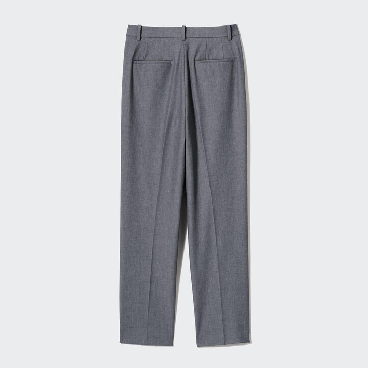 UNIQLO Smart Ankle Length Trousers Long Siyah | 154-TVDZLU