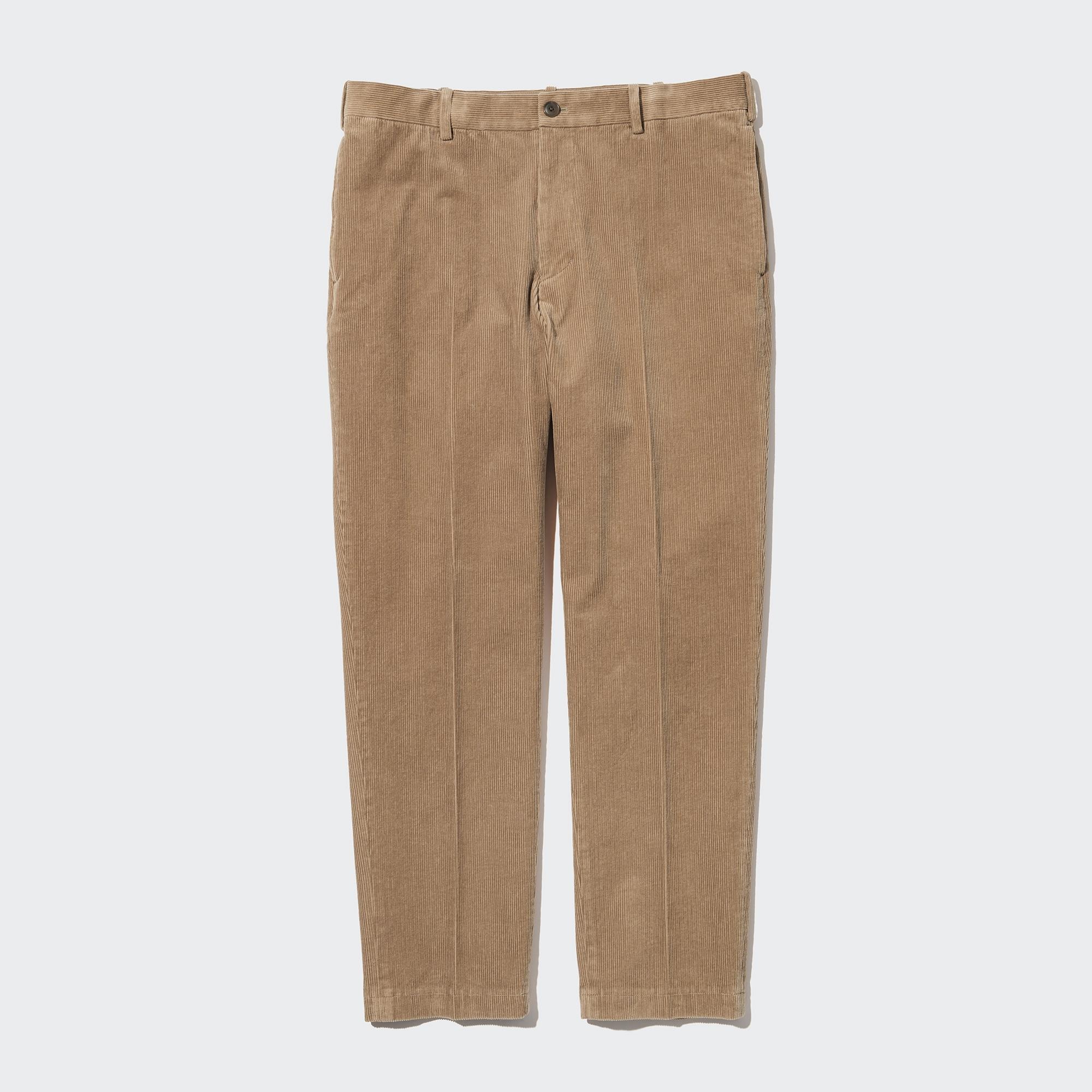 UNIQLO Smart Corduroy Ankle Length Trousers Bej Rengi | 912-FTXBDG