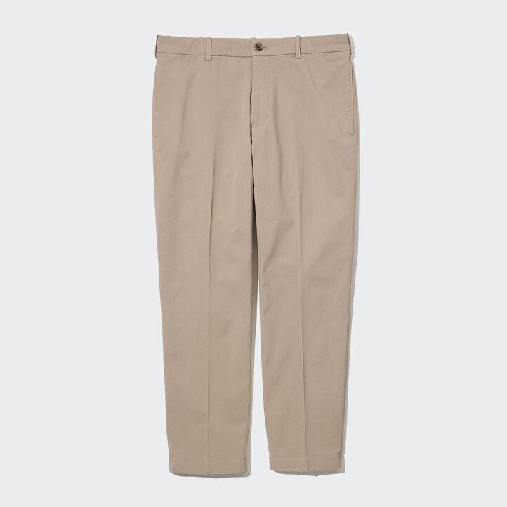 UNIQLO Smart Cotton Ankle Length Trousers Zeytin Yeşili | 490-WUDVGQ