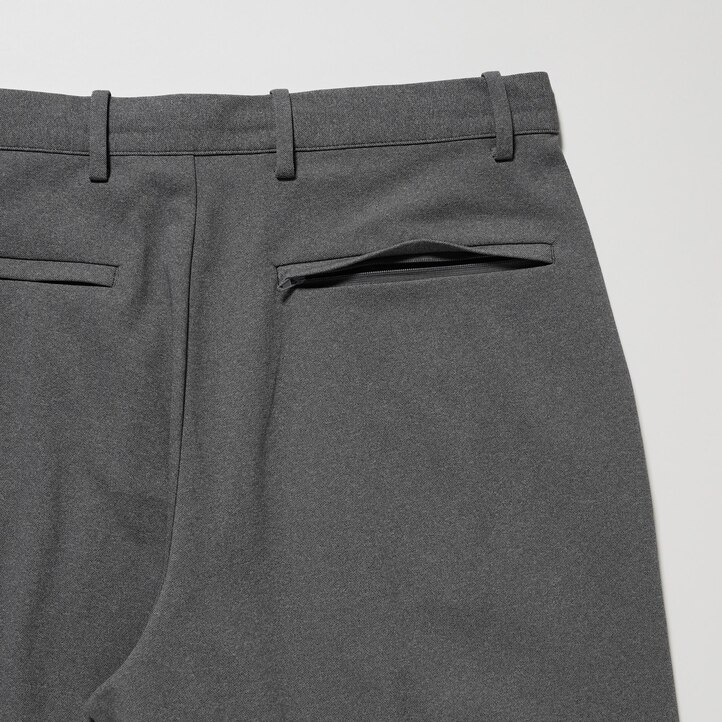 UNIQLO Smart Ultra Stretch Ankle Length Trousers Gray | 634-KPUBHW