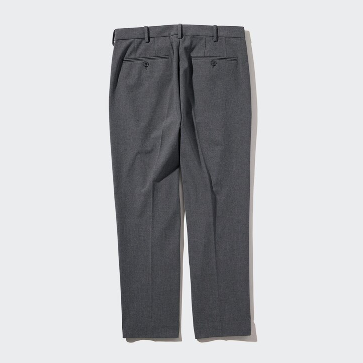 UNIQLO Smart Wool Like Ankle Length Trousers Lacivert | 741-DZTPKR