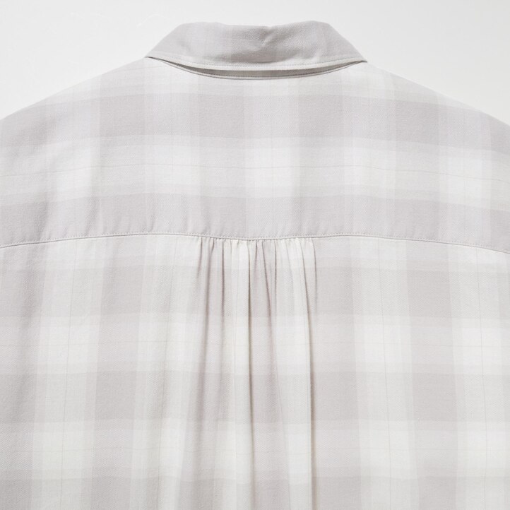 UNIQLO Soft Brushed Checked Long Sleeved Shirt Pembe | 249-CFHQXU