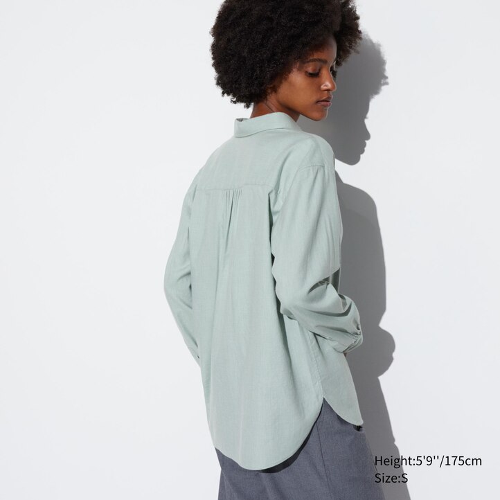 UNIQLO Soft Brushed Long Sleeved Shirt Açık | 540-MPLRZF