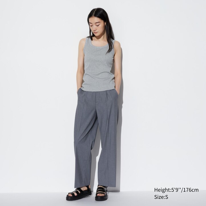 UNIQLO Soft Ribbed Vest Top Beyaz | 968-QGPYIA