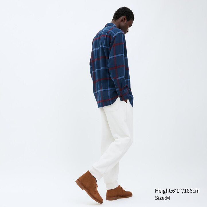 UNIQLO Textured Jersey Trousers Beyaz | 497-UCDOZX