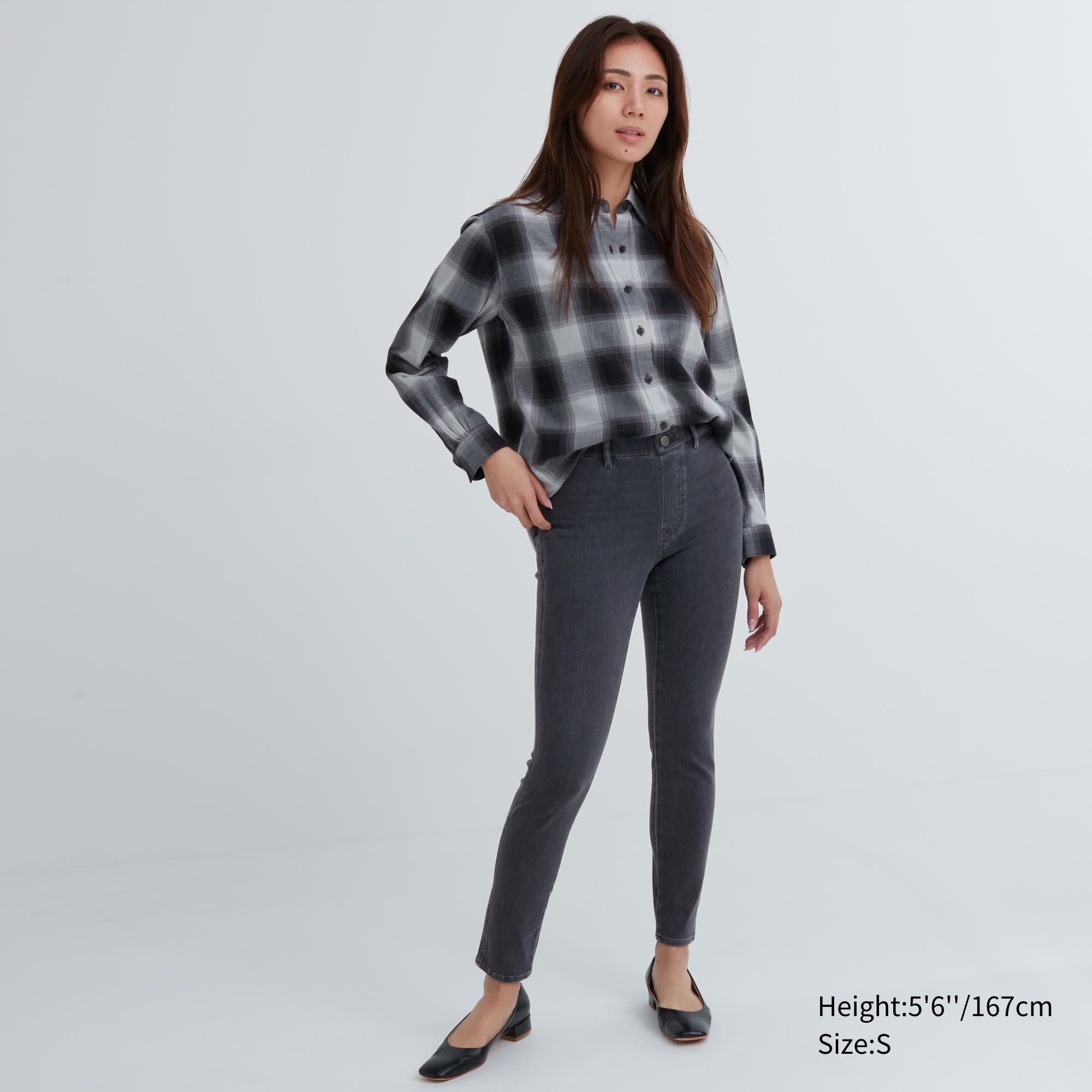 UNIQLO Ultra Stretch Denim Leggings Koyu | 037-EMBUYK