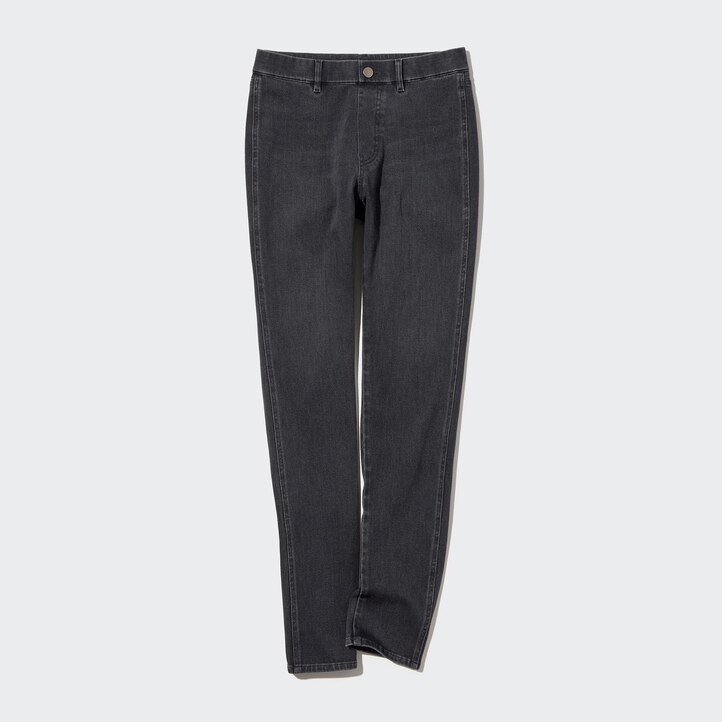 UNIQLO Ultra Stretch Denim Leggings Long Koyu | 768-OTLQCB