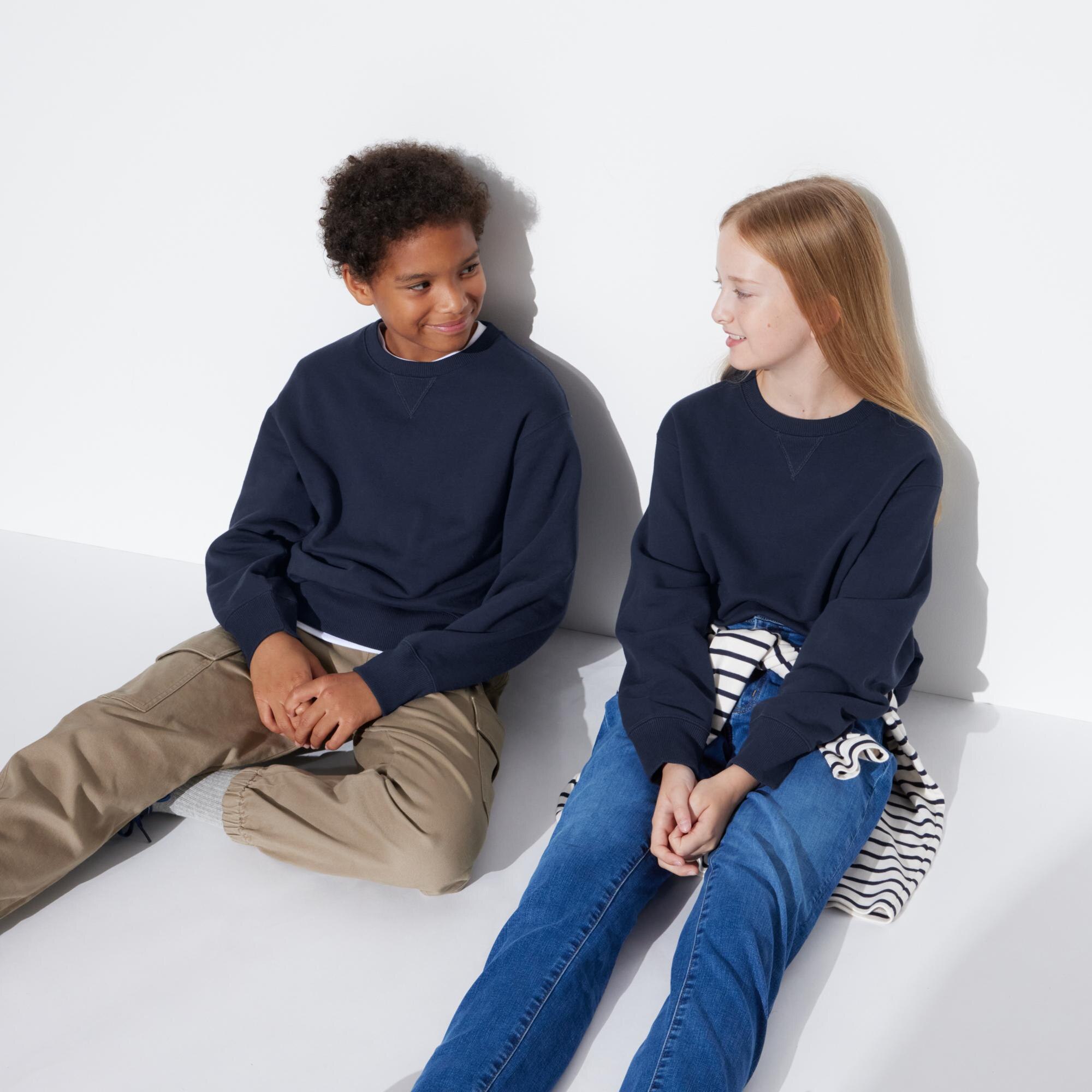 UNIQLO Ultra Stretch Soft Sweatshirt Lacivert | 208-ICZJBD