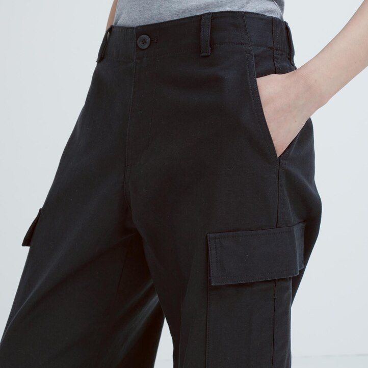 UNIQLO Wide Straight Leg Cargo Trousers Yeşil | 148-CJNDIQ