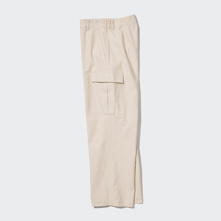 UNIQLO Wide Straight Leg Cargo Trousers Yeşil | 148-CJNDIQ