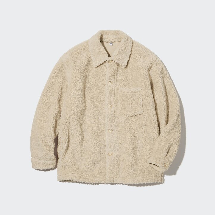 UNIQLO Windproof Outer Fleece Shirt Jacket Kahverengi | 039-QMRVFU